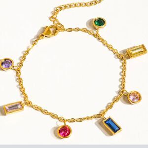 Sydney 18K Gold Non Tarnish Hypoallergenic Cubic Zirconia Tassel Bracelet